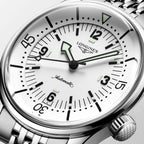 Reloj Longines Legend Diver Automático Dial Blanco L3.764.4.16.6
