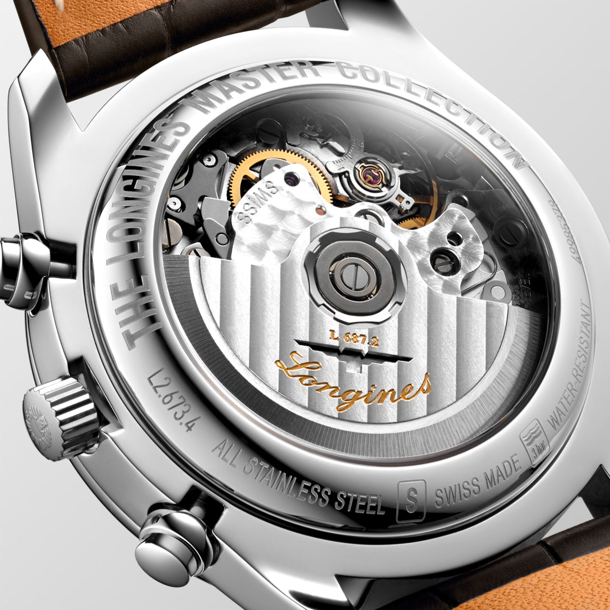 Reloj Longines Master Collection Complete Calendar Chrono Moonphase Correa Marrón L2.673.4.78.3