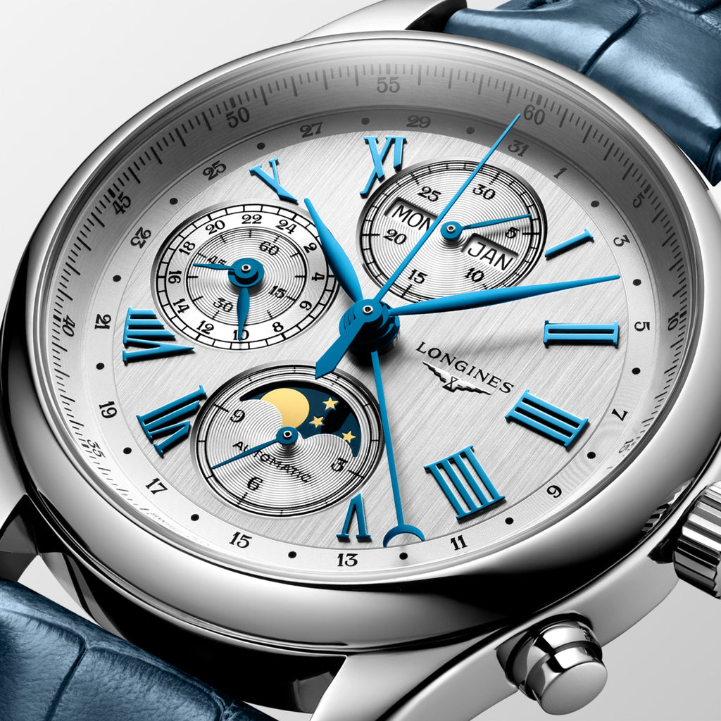 Reloj Longines Master Collection Chronograph Moonphase Dial Plateado L2.773.4.71.2