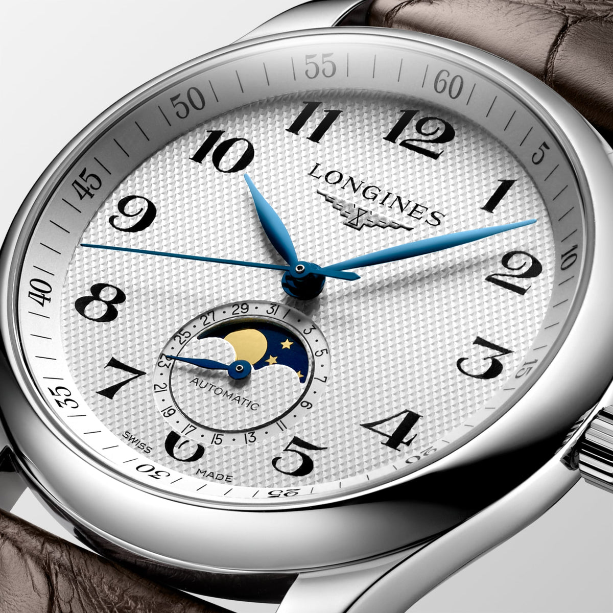 Reloj Longines Master Collection Moonphase Automático Correa Marrón L2.909.4.78.3