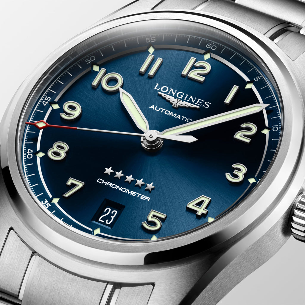 Reloj Longines Spirit Automático Cronometro Dial Azul L3.410.4.93.0