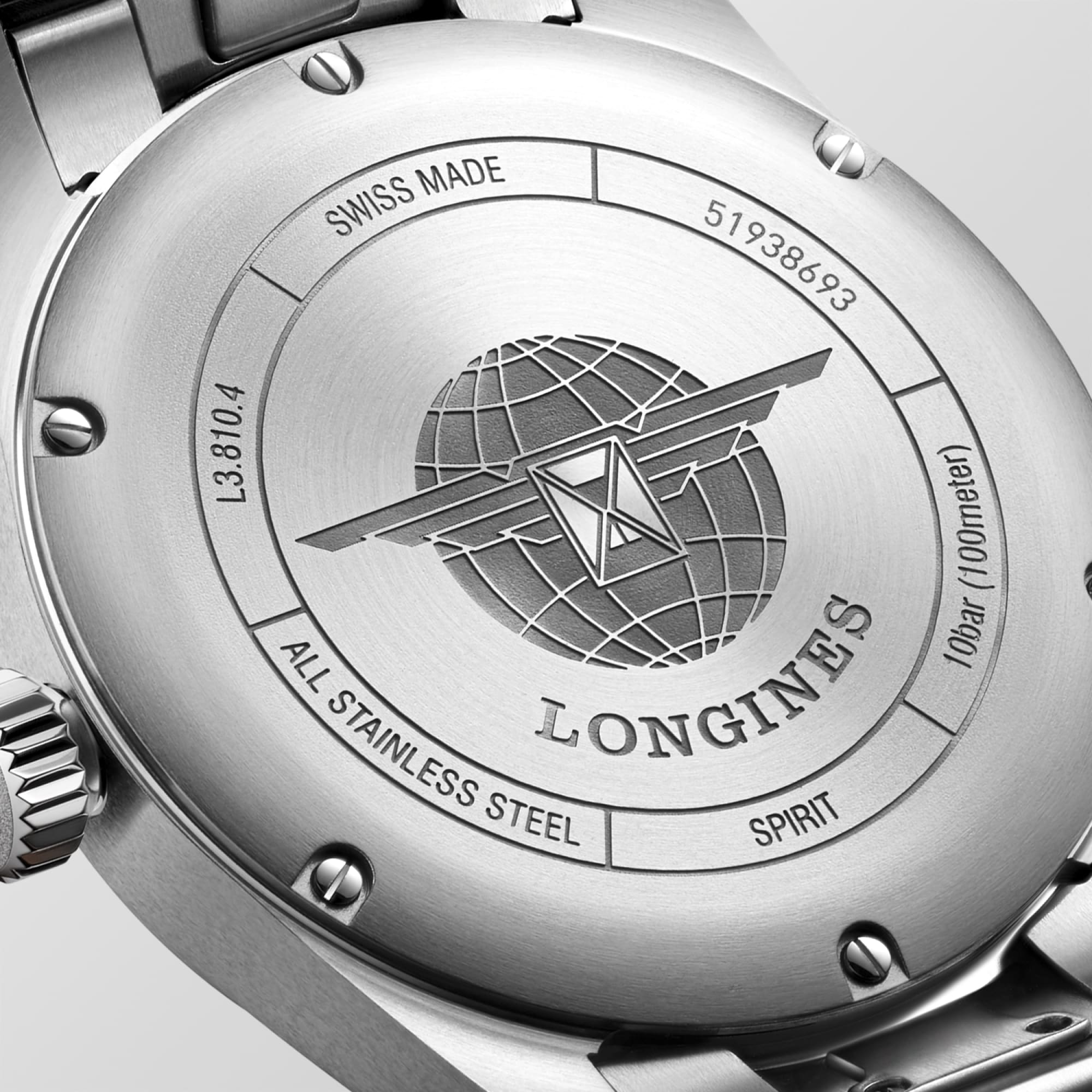 Reloj Longines Spirit Automático Cronometro Dial Verde L3.810.4.03.2