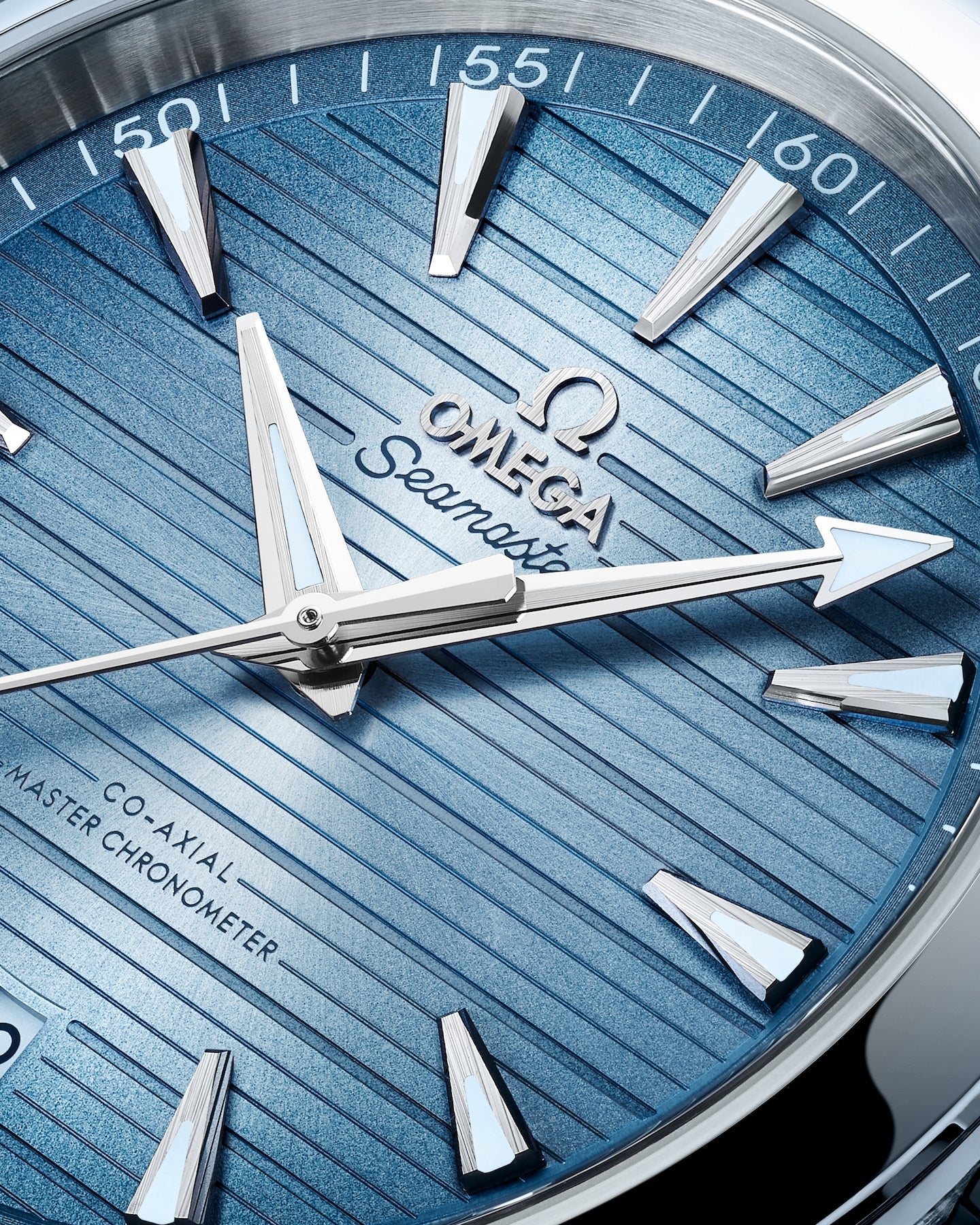 Omega Seamaster Automatico Cronometro Dial Azul detalle