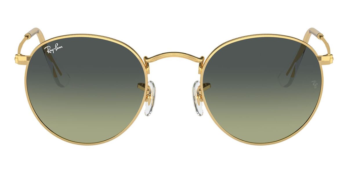 Ray-Ban Round Metal RB3447 001/BH angular