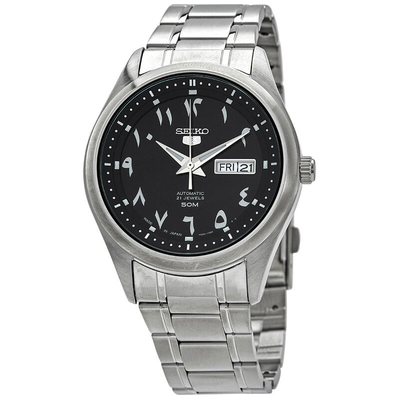 Reloj Seiko 5 Automatic Black Arabic Dial SNKP21J1