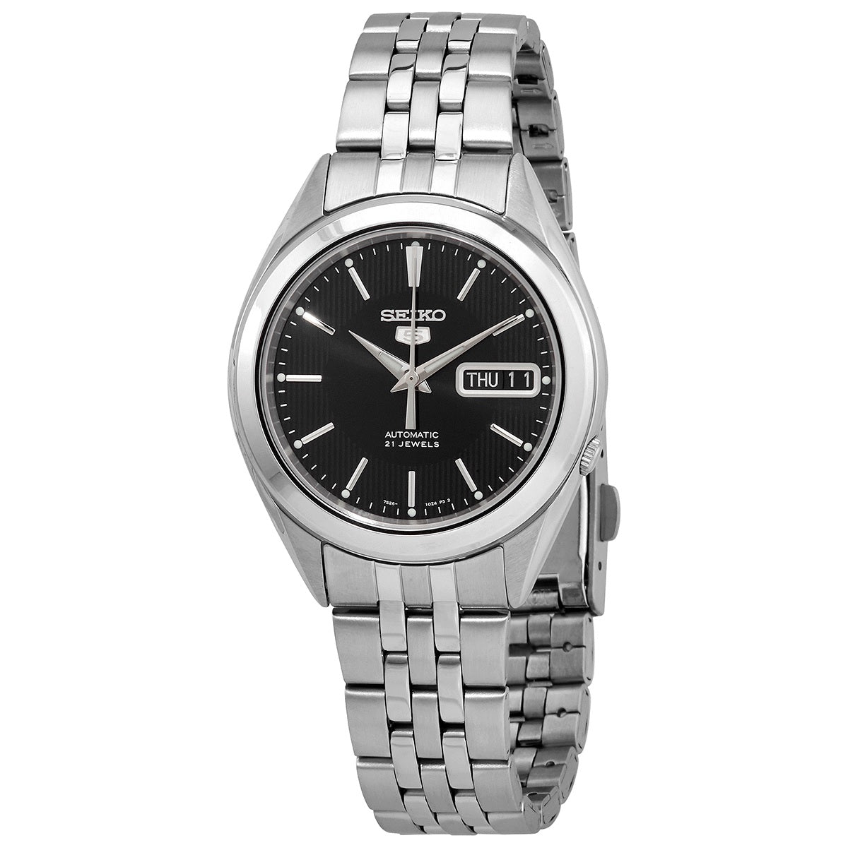 Reloj Seiko 5 Black Dial Stainless Steel SNKL23J1