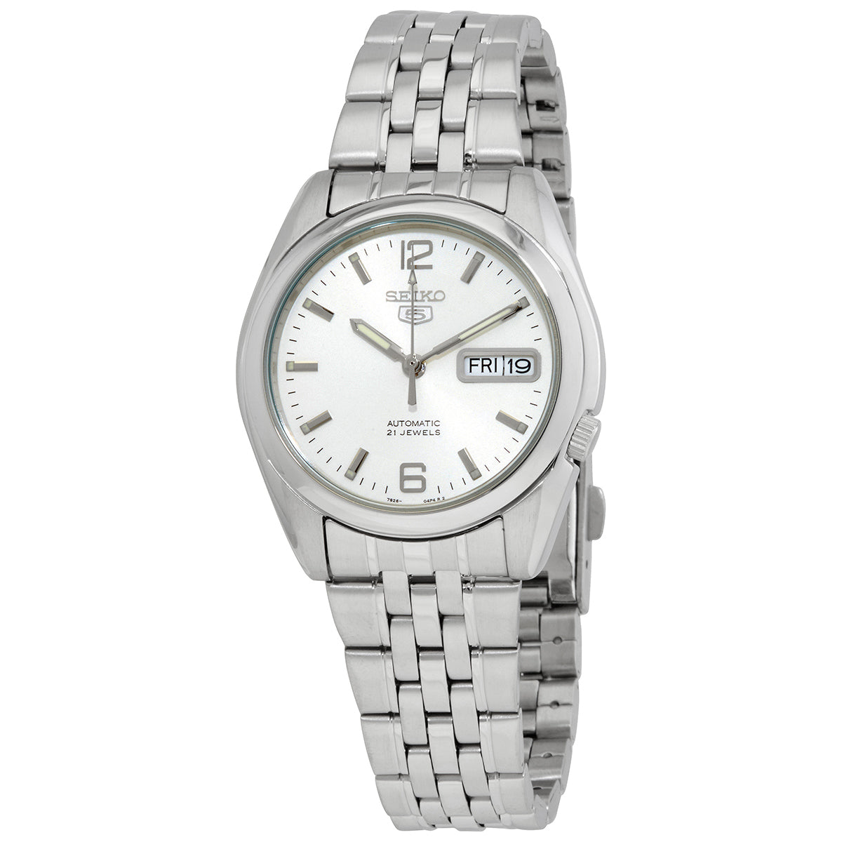 Reloj Seiko Series 5 Automatic White Dial SNK385K1