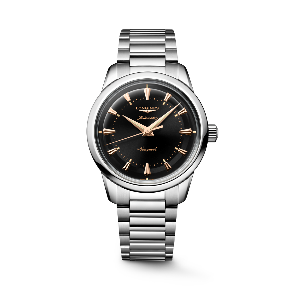Reloj Longines Conquest Heritage Automático Dial Negro L1.649.4.52.6