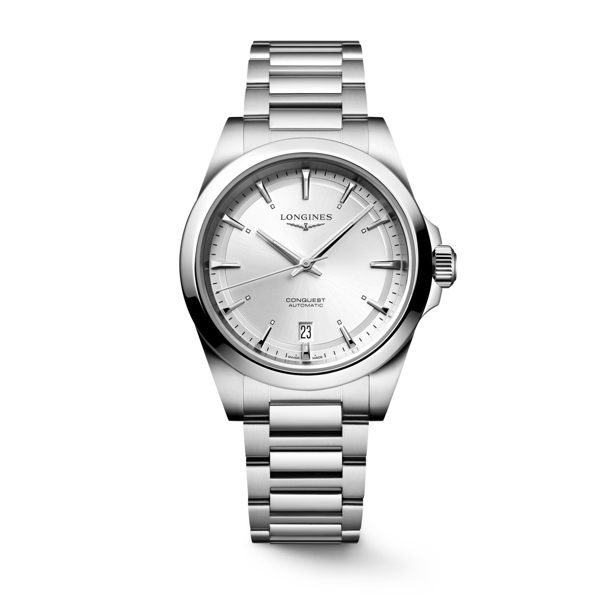 Reloj Longines Conquest Automático Dial Plateado L3.720.4.72.6
