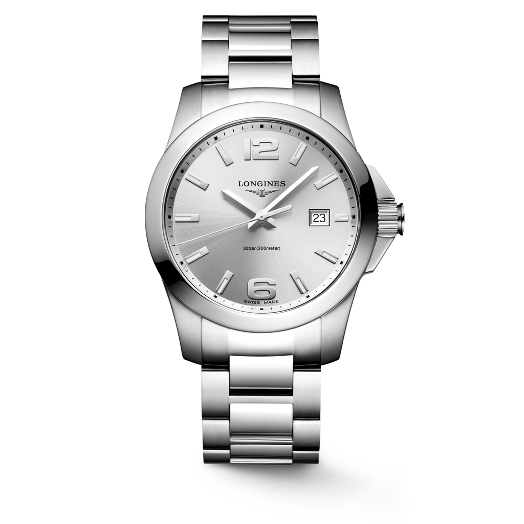 Reloj Longines Conquest Quartz Dial Plateado Sunray L3.759.4.76.6