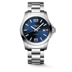 Reloj Longines Conquest Quartz Dial Azul Sunray L3.759.4.96.6
