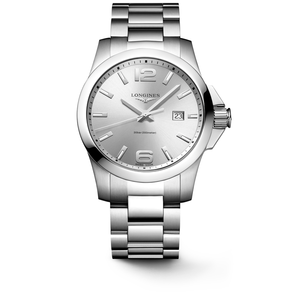 Reloj Longines Conquest Cuarzo 43mm Dial Plateado L3.760.4.76.6