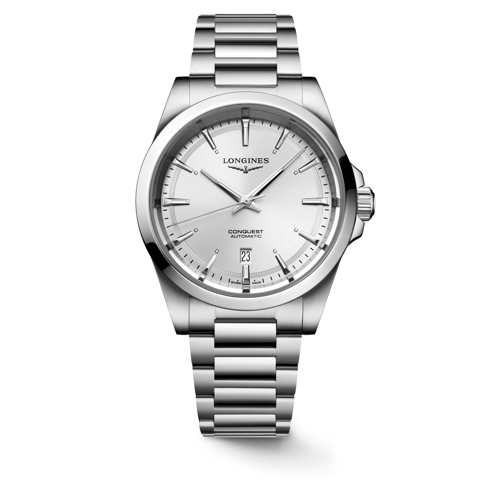 Reloj Longines Conquest Automático 41mm Dial Plateado L3.830.4.72.6