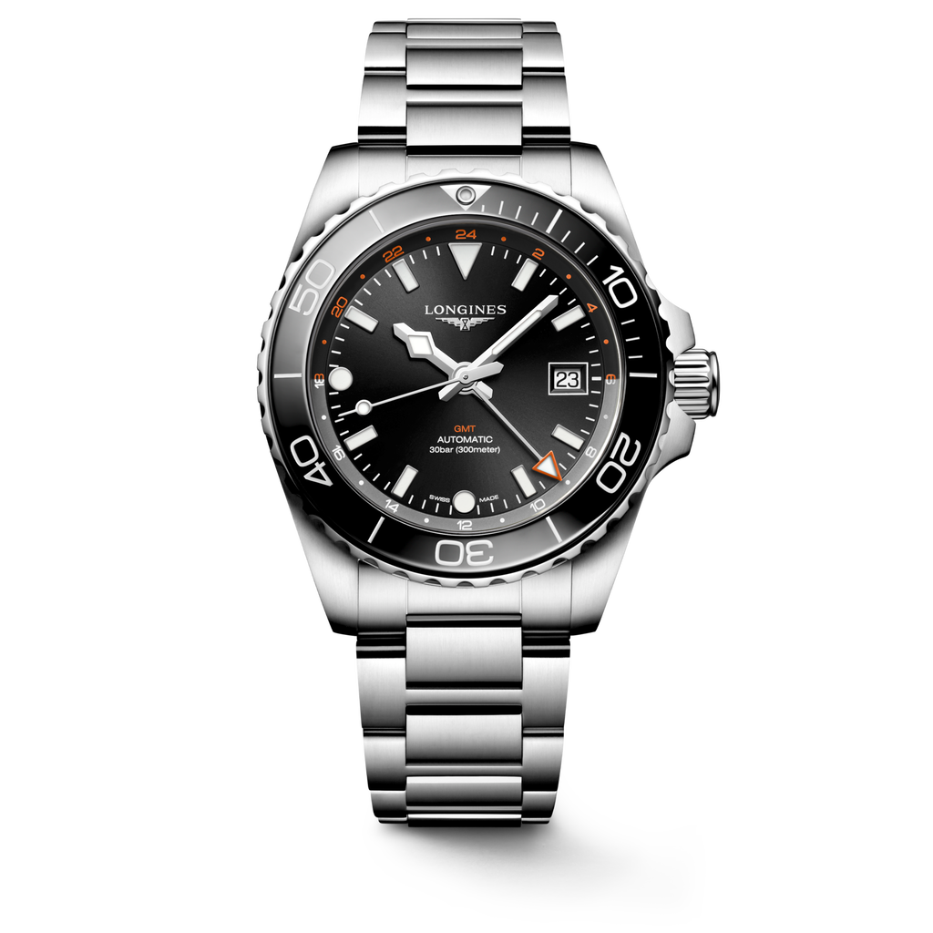 Reloj Longines HydroConquest GMT Automático Dial Negro L3.790.4.56.6