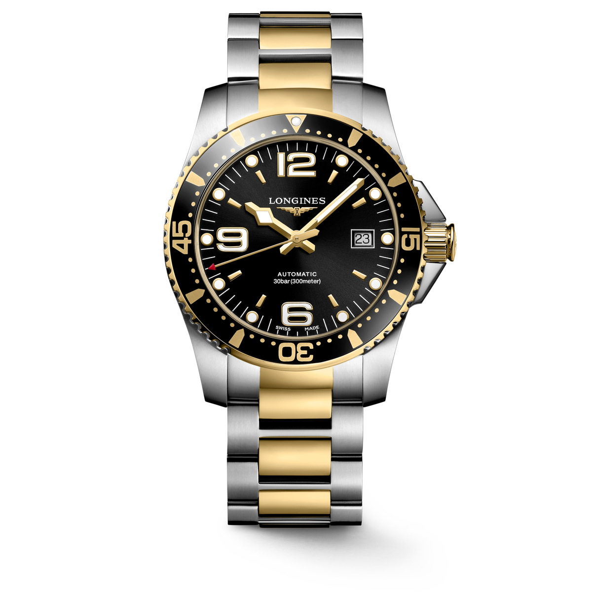 Reloj Longines HydroConquest 41mm Automático PVD Amarillo Dial Negro L3.742.3.56.7