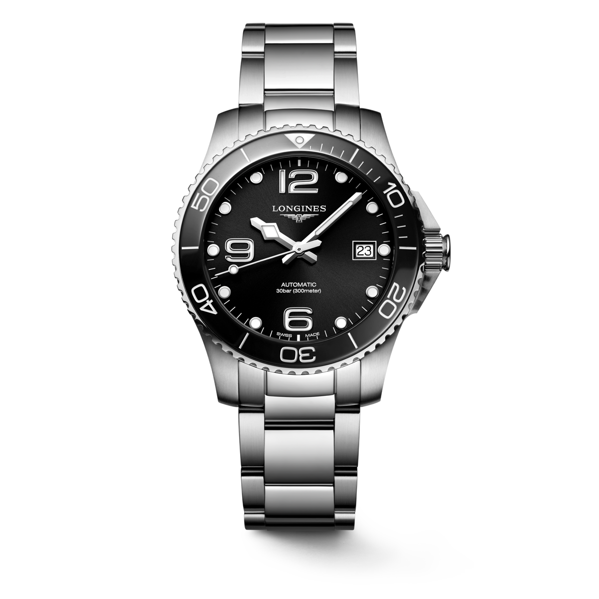 Reloj Longines HydroConquest 39mm Automático Dial Negro L3.780.4.56.6
