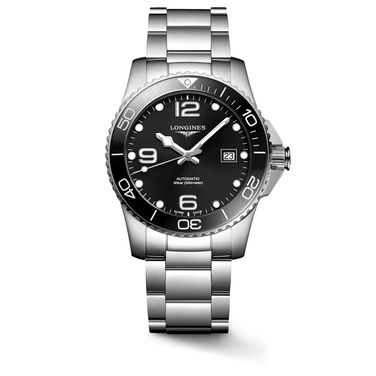 Reloj Longines HydroConquest Automático Bisel Cerámico Dial Negro L3.781.4.56.6