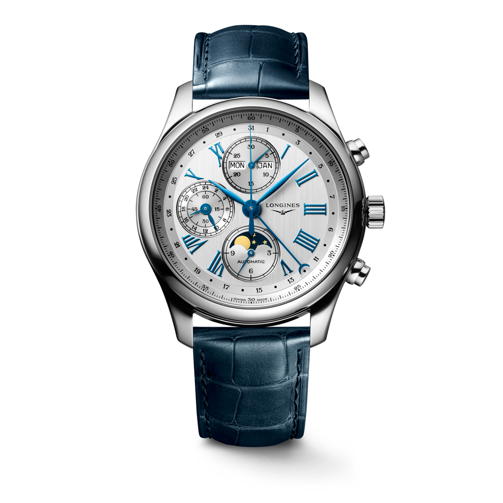 Reloj Longines Master Collection Chronograph Moonphase Dial Plateado L2.773.4.71.2