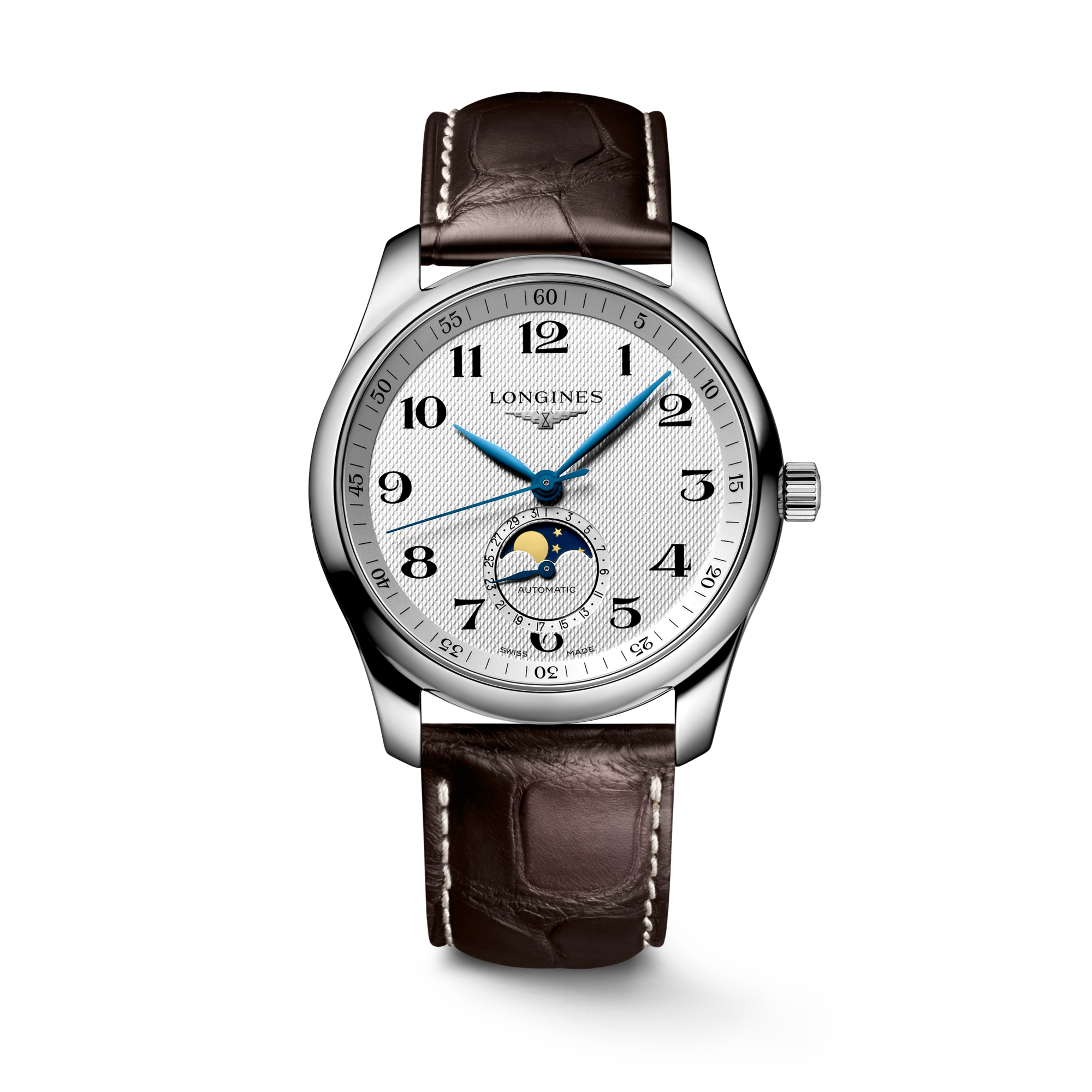 Reloj Longines Master Collection Moonphase Automático Correa Marrón L2.909.4.78.3