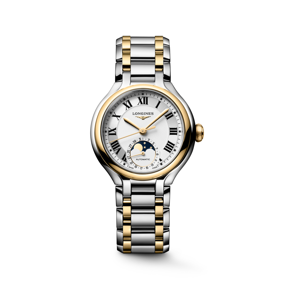 Reloj Longines PrimaLuna Moonphase Automático Bicolor Oro L8.126.5.79.7