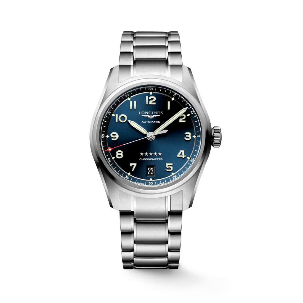 Reloj Longines Spirit Automático Cronometro Dial Azul L3.410.4.93.0