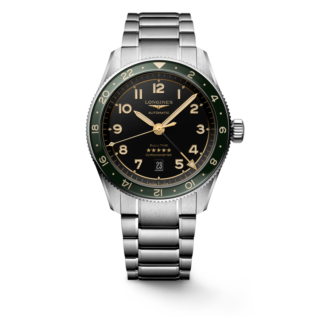 Reloj Longines Spirit Zulu Time 42mm Automático Dial Antracita L3.812.4.63.6